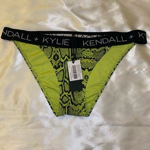 Kendall + Kylie 1pc Bottom Neon Yellow Snake